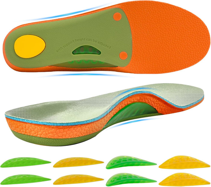 Aoteng Star Adjustable Arch Support Insoles – Interchangeable Low & High Arch Pads